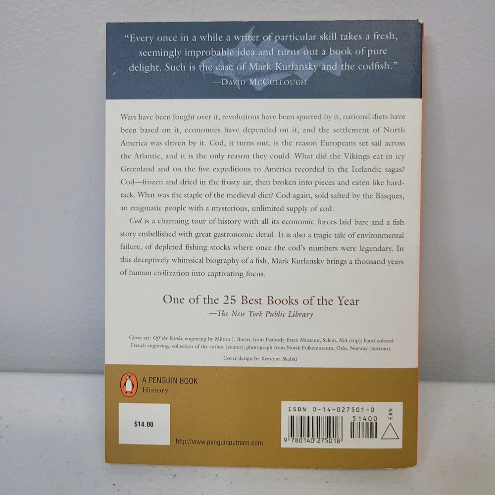 Cod A Biography of the Fish That Changed the World Mark Kurlansky‎ Penguin 1998